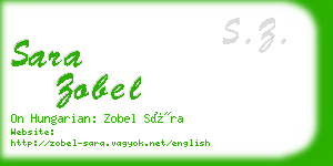 sara zobel business card